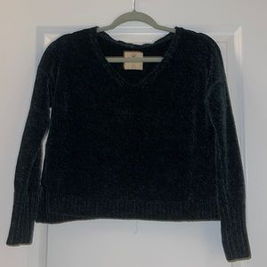 Chenille cropped sweater